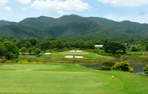 view from tee box, gassan khuntan golf resort, chiang mai, thailand